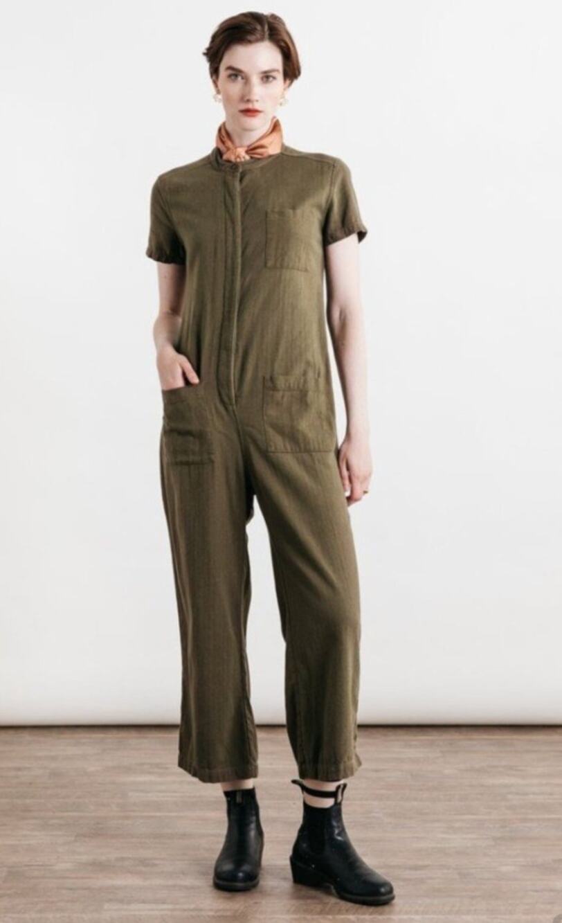 Bridge & Burn XS Otis Jumpsuit Olive Green